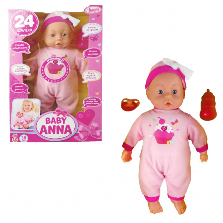 Lalka Baby Anna Interaktywna Smoczek Buteka Mówi